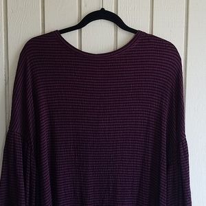 NWT Caslon from Nordstrom Dark Plum and Black Top